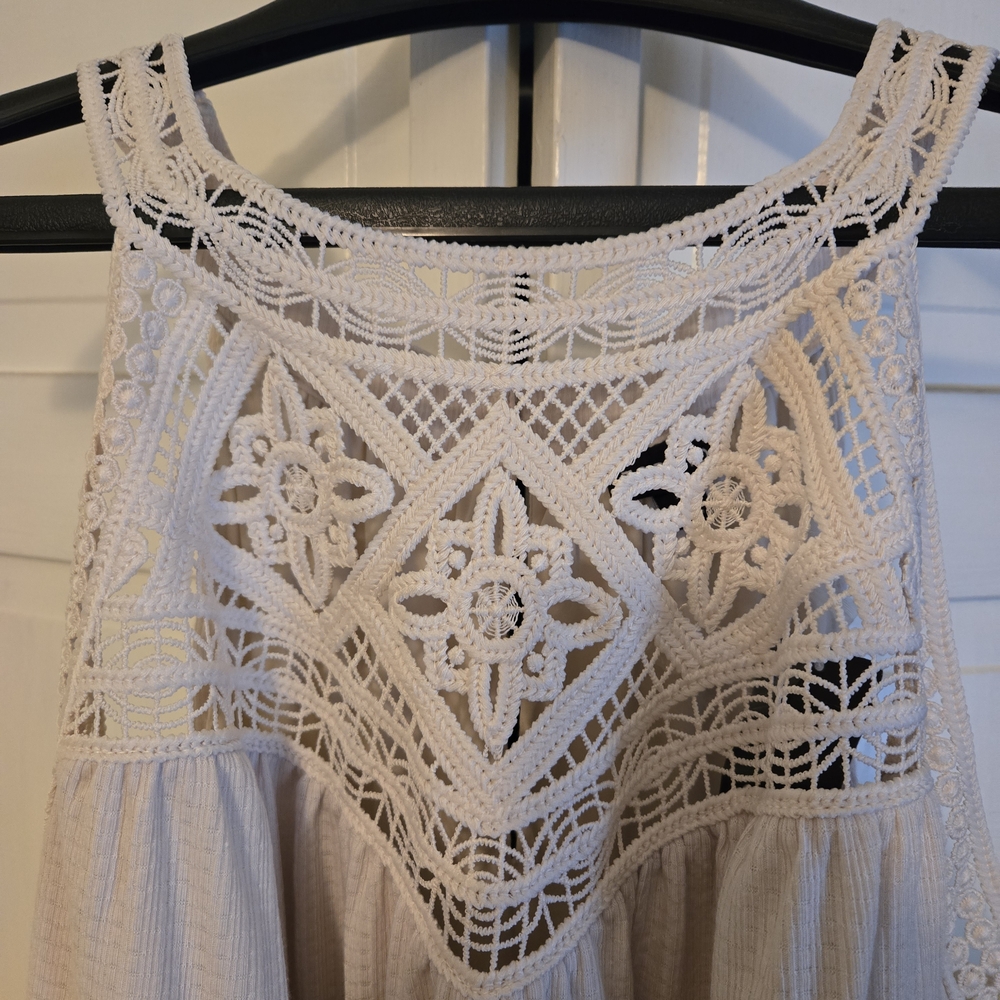 Torrid Cream Lace Mini Dress